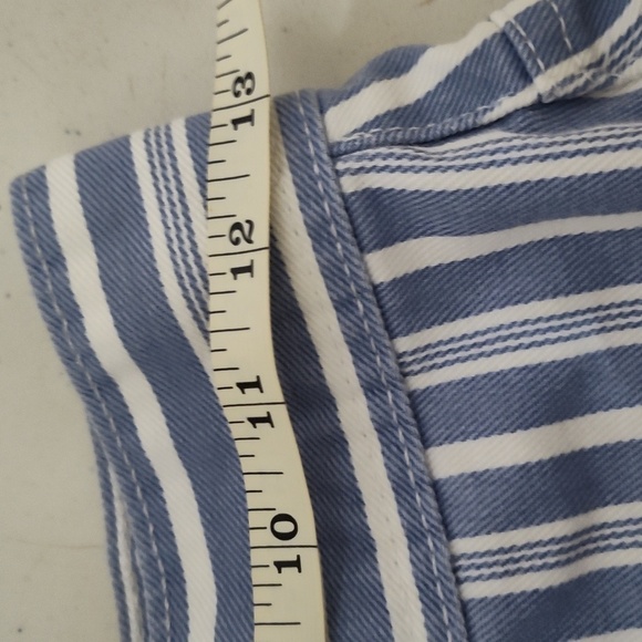 BDG Urban Outfitters Women's 6 Blue White Striped High Waisted Cuffed Shorts - Picture 4 of 8